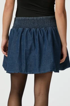 Neo Noir Nederdele<Solar Denim Balloon Skirt 165053