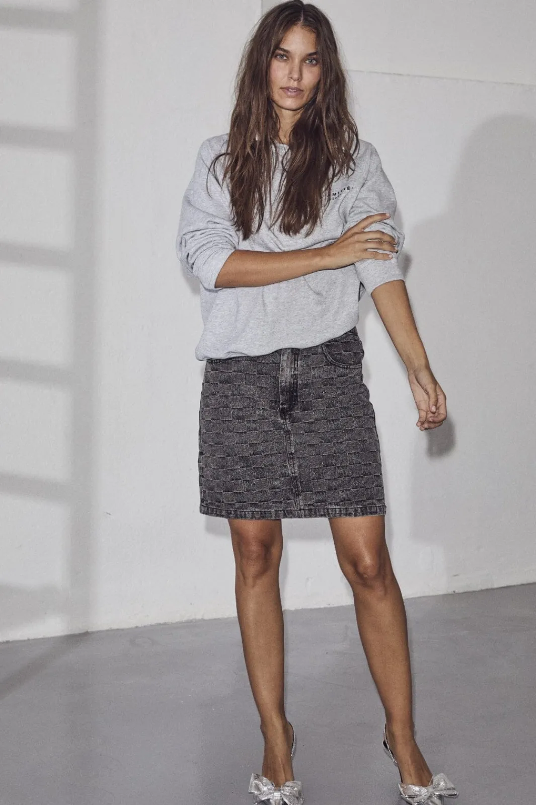Haute L'Amitié Nederdele<Square Denim Crop Skirt HL10054
