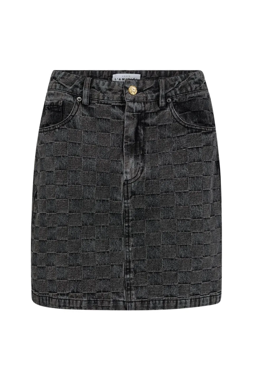 Haute L'Amitié Nederdele<Square Denim Crop Skirt HL10054