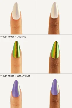 Le Mini Macaron Neglelak<Stardust Liquid Nail Powder LNP003 Violet Frost
