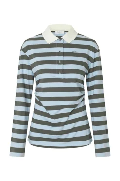 Best Stetsonmd Ls Stripe Polo 58842 T-Shirts & Toppe