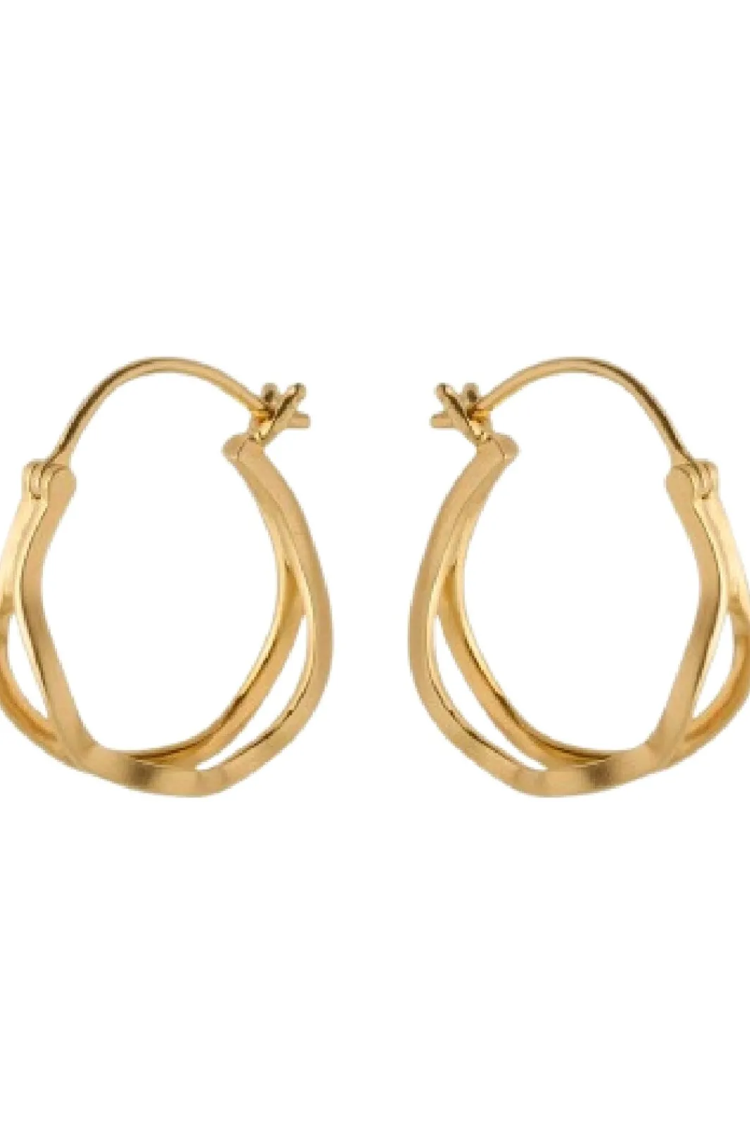 Pernille Corydon Jewellery Øreringe<Stream Hoops e-459-gp