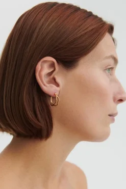 Pernille Corydon Jewellery Øreringe<Stream Hoops e-459-gp