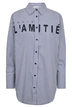 Stripe Chest Logo Shirt HL10300 Bluser & Skjorter|Ammevenligt Tøj
