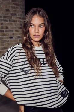 Discount Stripe Logo Sweat HL10441 Sweatsæt & Comfy Wear|Bluser & Skjorter