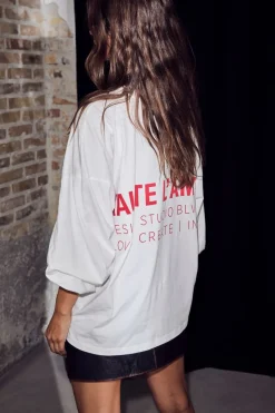 Discount Studio Ls Print Tee HL10421 T-Shirts & Toppe