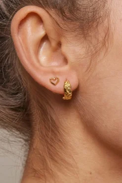 Enamel Copenhagen Øreringe<Studs, Organic Heart E301GM