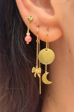 Discount Sun And Moon Earring Øreringe