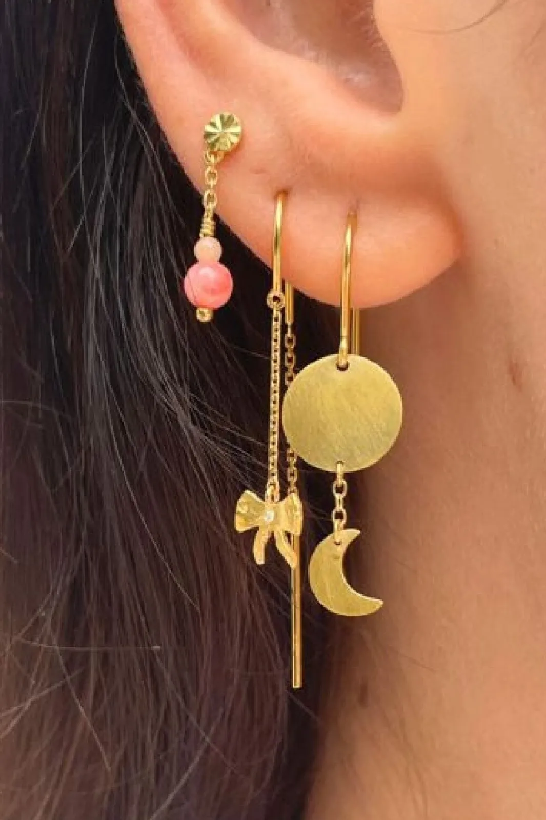 Discount Sun And Moon Earring Øreringe