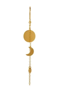 Stine A Øreringe<Sun And Moon Earring With Chain