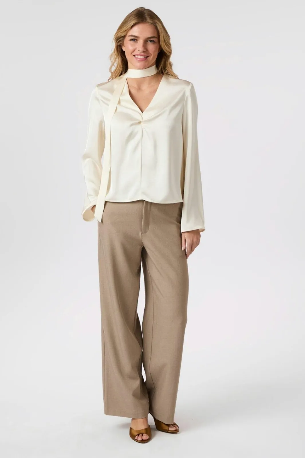 Hot Susanna Heavy Sateen Blouse 165018 Bluser & Skjorter