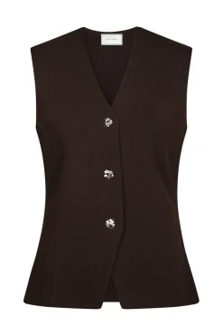 Sway Smooth Knit Waistcoat 164704 Veste|Ammevenligt Tøj