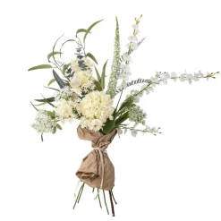 Best Symphonie Buket, Hvid, Kunstige Blomster Dekoration Til Hjemmet