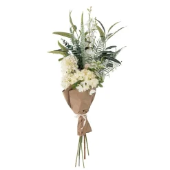 Best Symphonie Buket, Hvid, Kunstige Blomster Dekoration Til Hjemmet