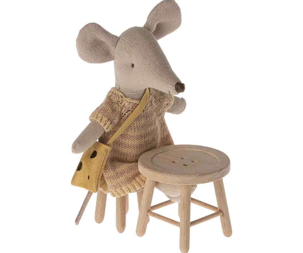 Hot Table And Stool Set, Mouse Børn Bad, Leg & Interiør