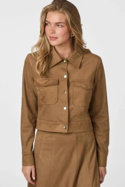 Neo Noir Sæt 🛍️|Overtøj & Jakker<Tamari Faux Suede Jacket 164712