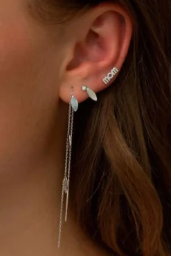 Stine A Øreringe<Three Leaves Earring Silver