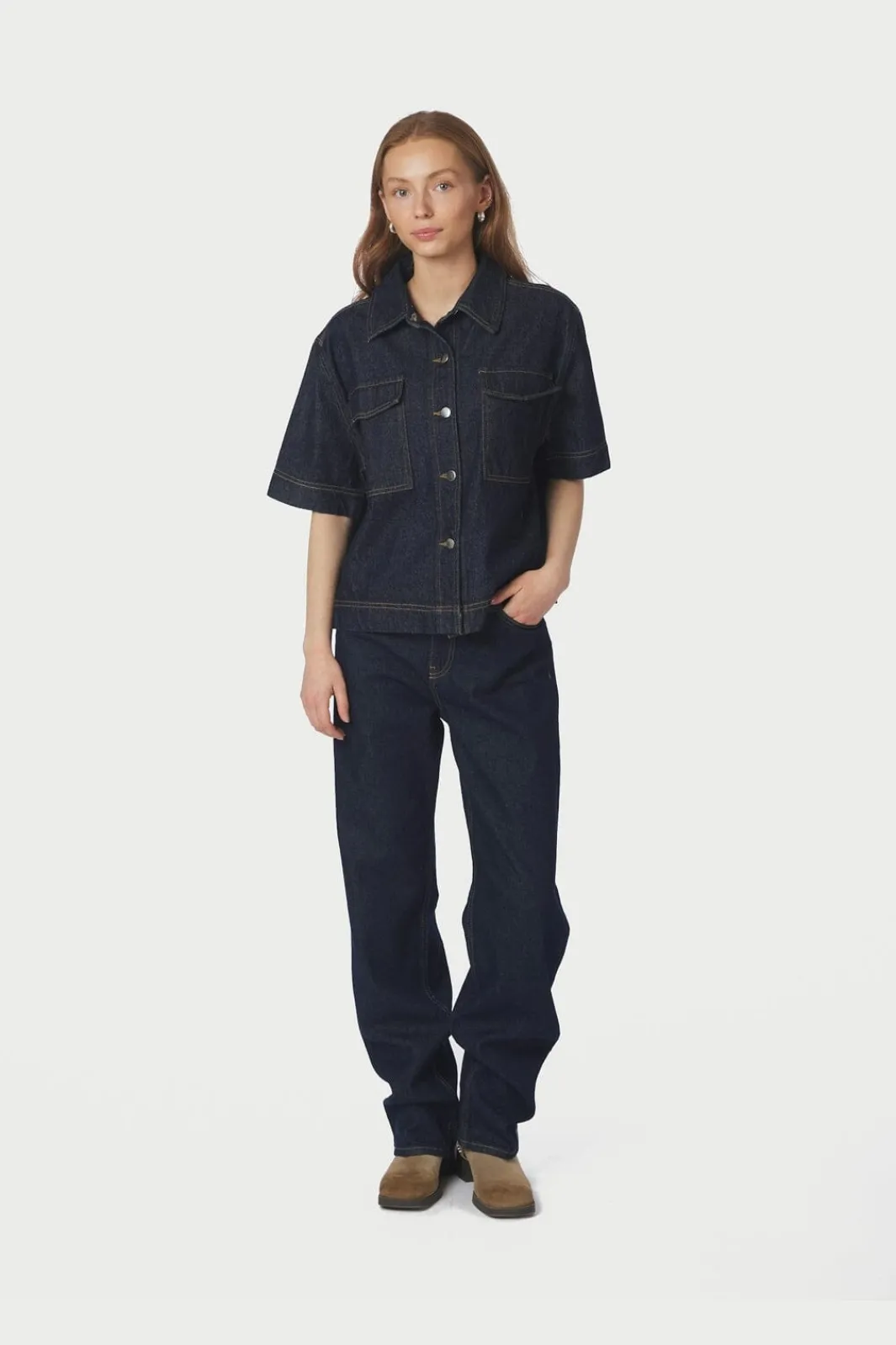 Neo Noir Bluser & Skjorter|Ammevenligt Tøj<Tiki Denim Shirt 164303