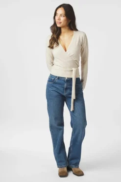 Best Tilfa Knit Wrap Blouse 166313 Bluser & Skjorter