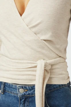 Best Tilfa Knit Wrap Blouse 166313 Bluser & Skjorter
