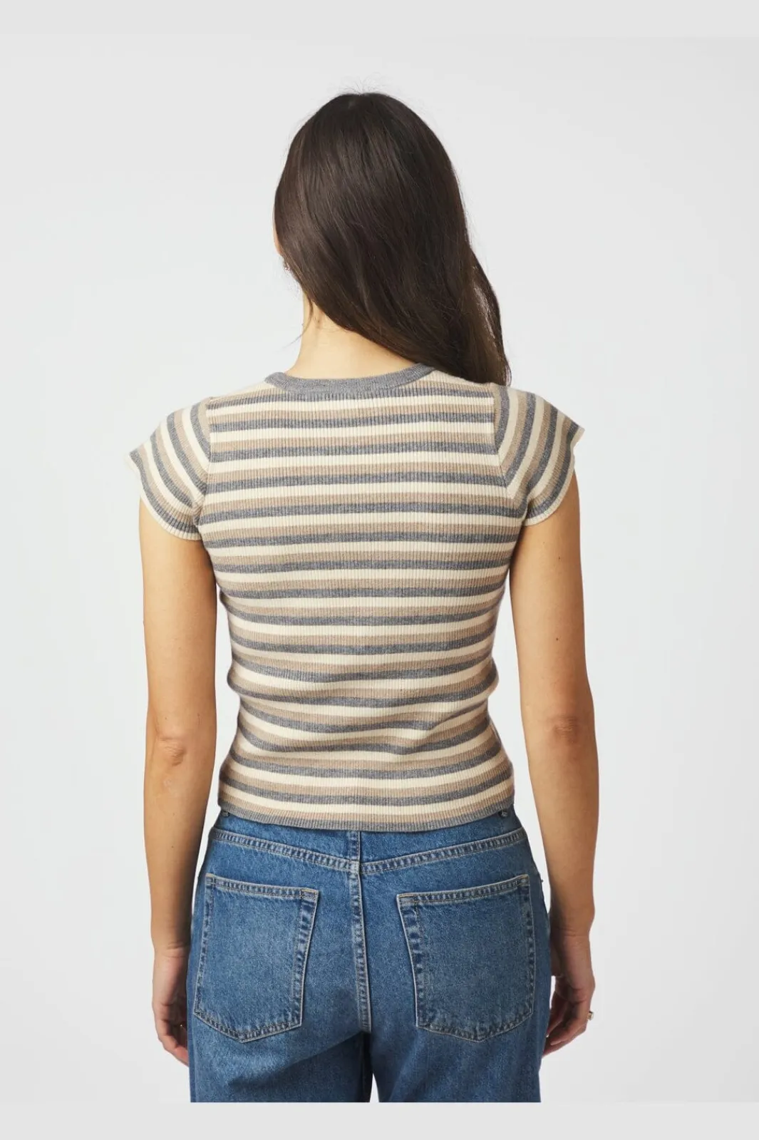 Discount Tirra Simple Stripe Knit Top 166630 Strik|Bluser & Skjorter