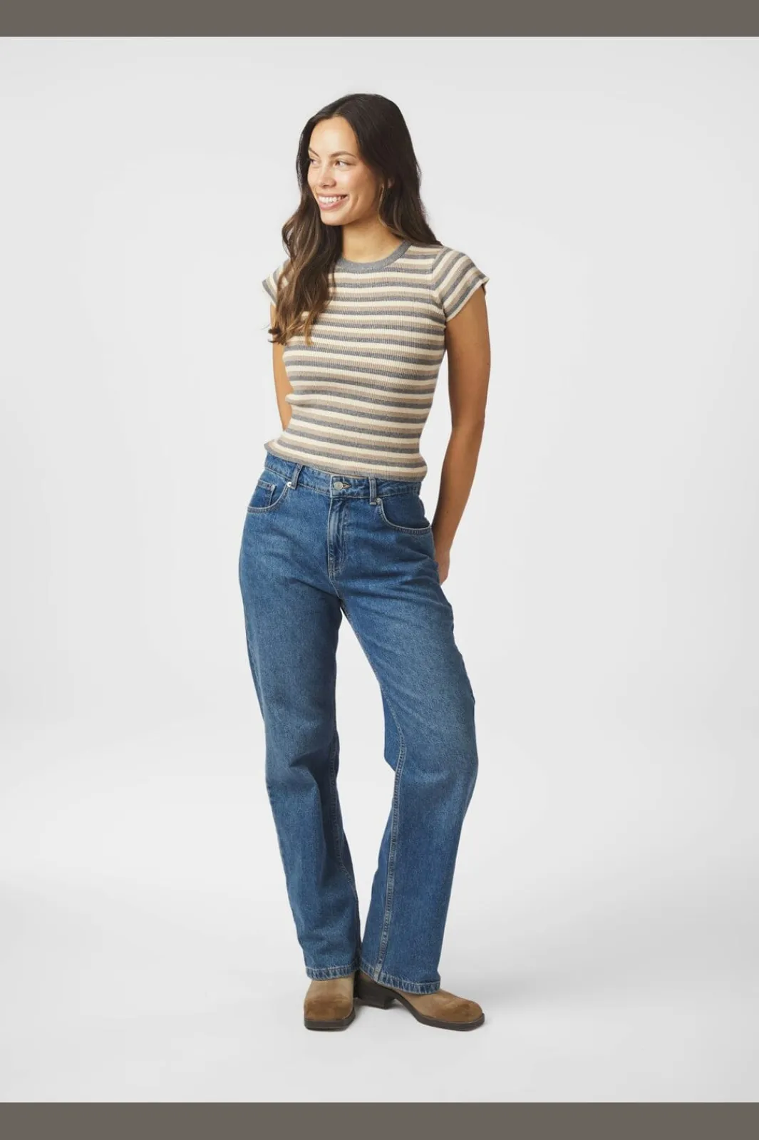 Discount Tirra Simple Stripe Knit Top 166630 Strik|Bluser & Skjorter