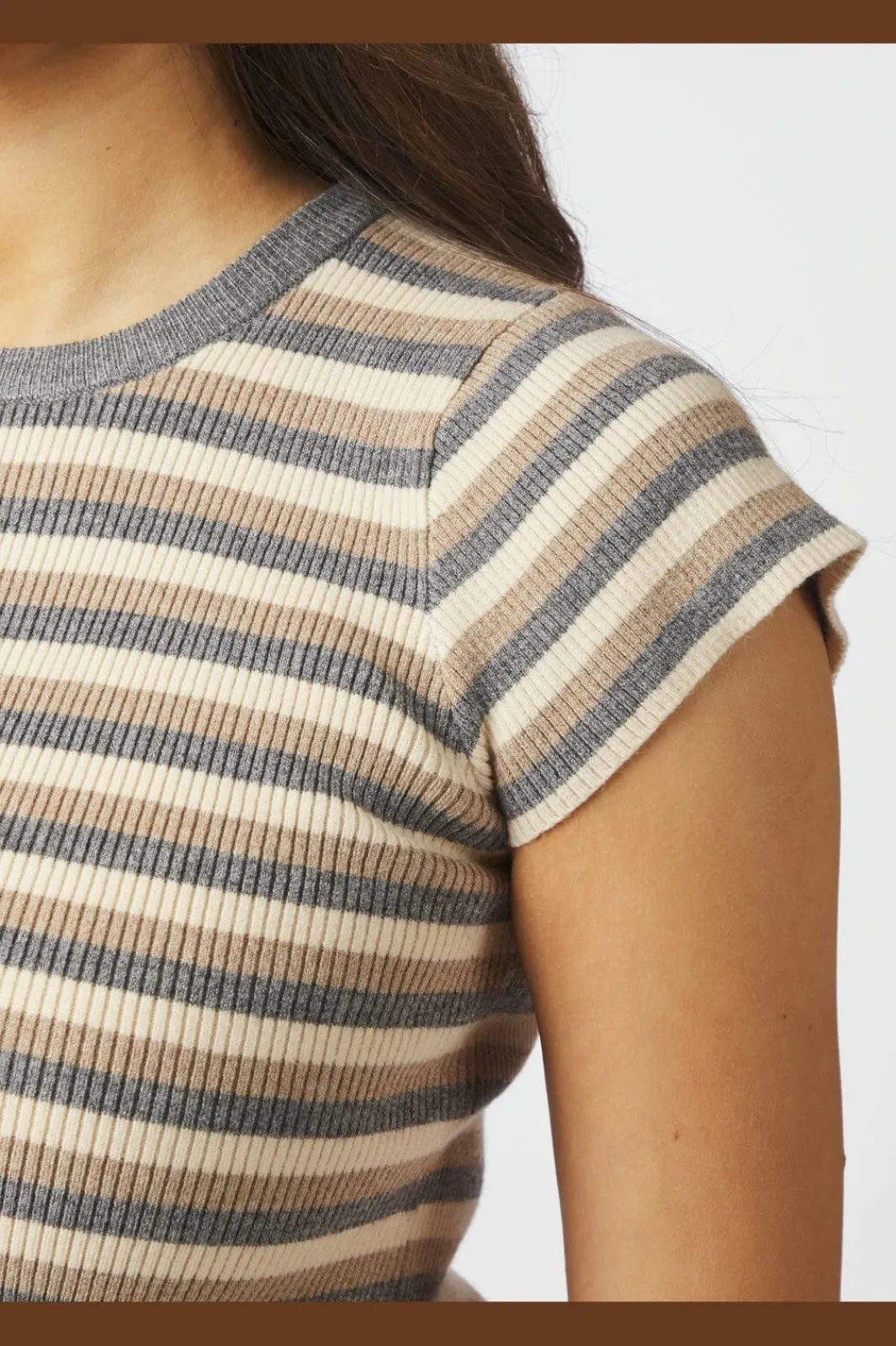 Discount Tirra Simple Stripe Knit Top 166630 Strik|Bluser & Skjorter