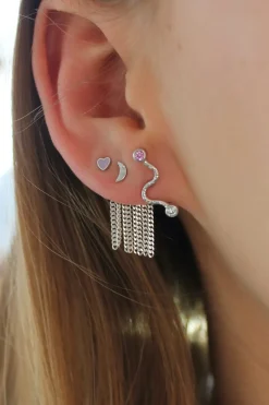 Best Tout Petit Bella Moon Earring Silver Øreringe