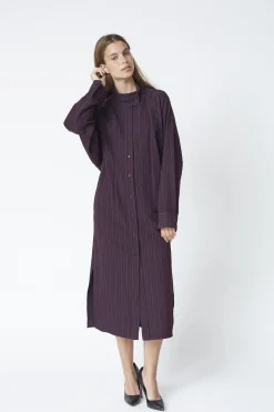 Co´Couture Kjoler|Ammevenligt Tøj<Trinnycc Stripe Batwing Dress 46011