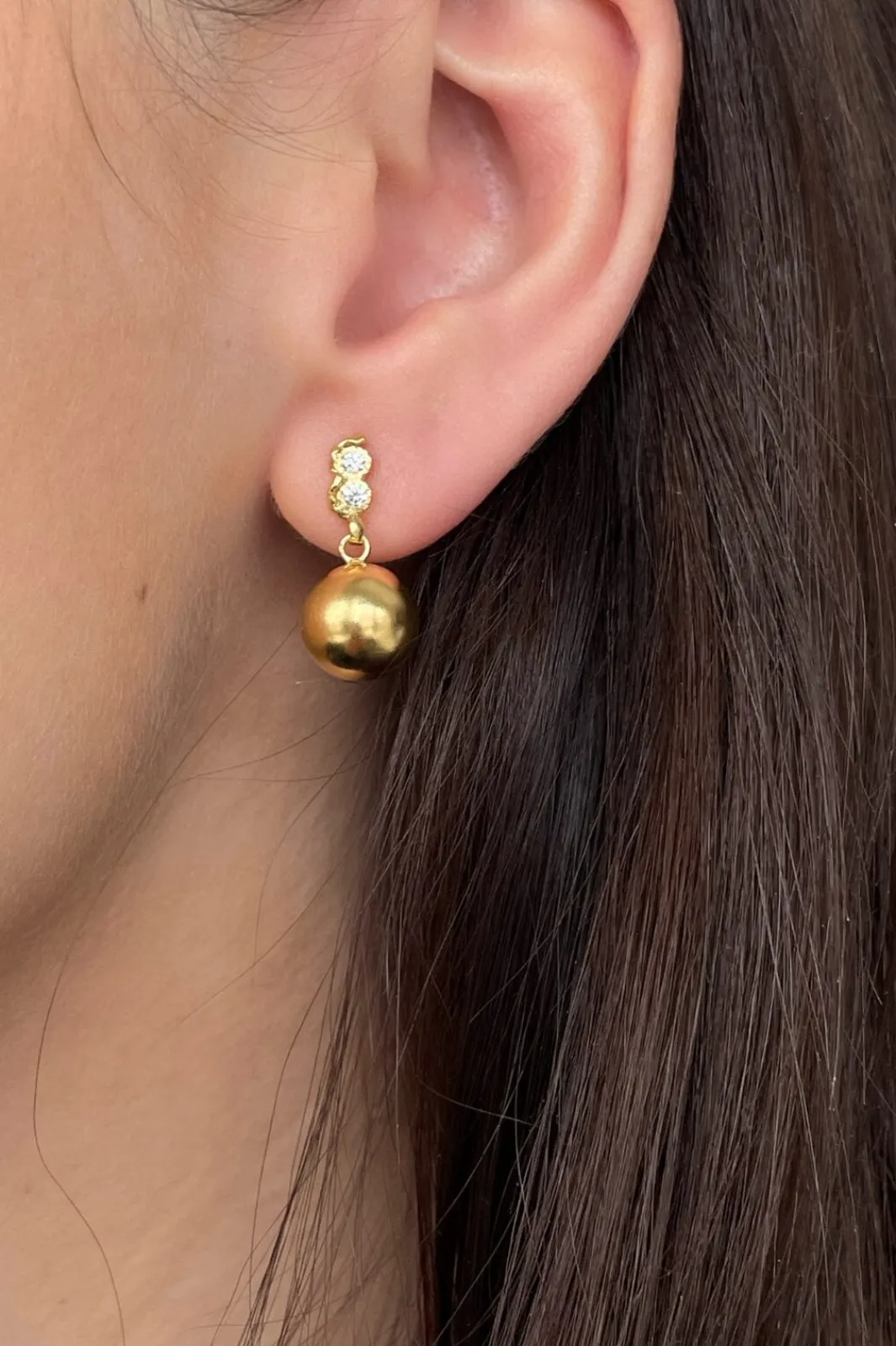 Stine A Øreringe<Twin Flow & Disco Ball Earring