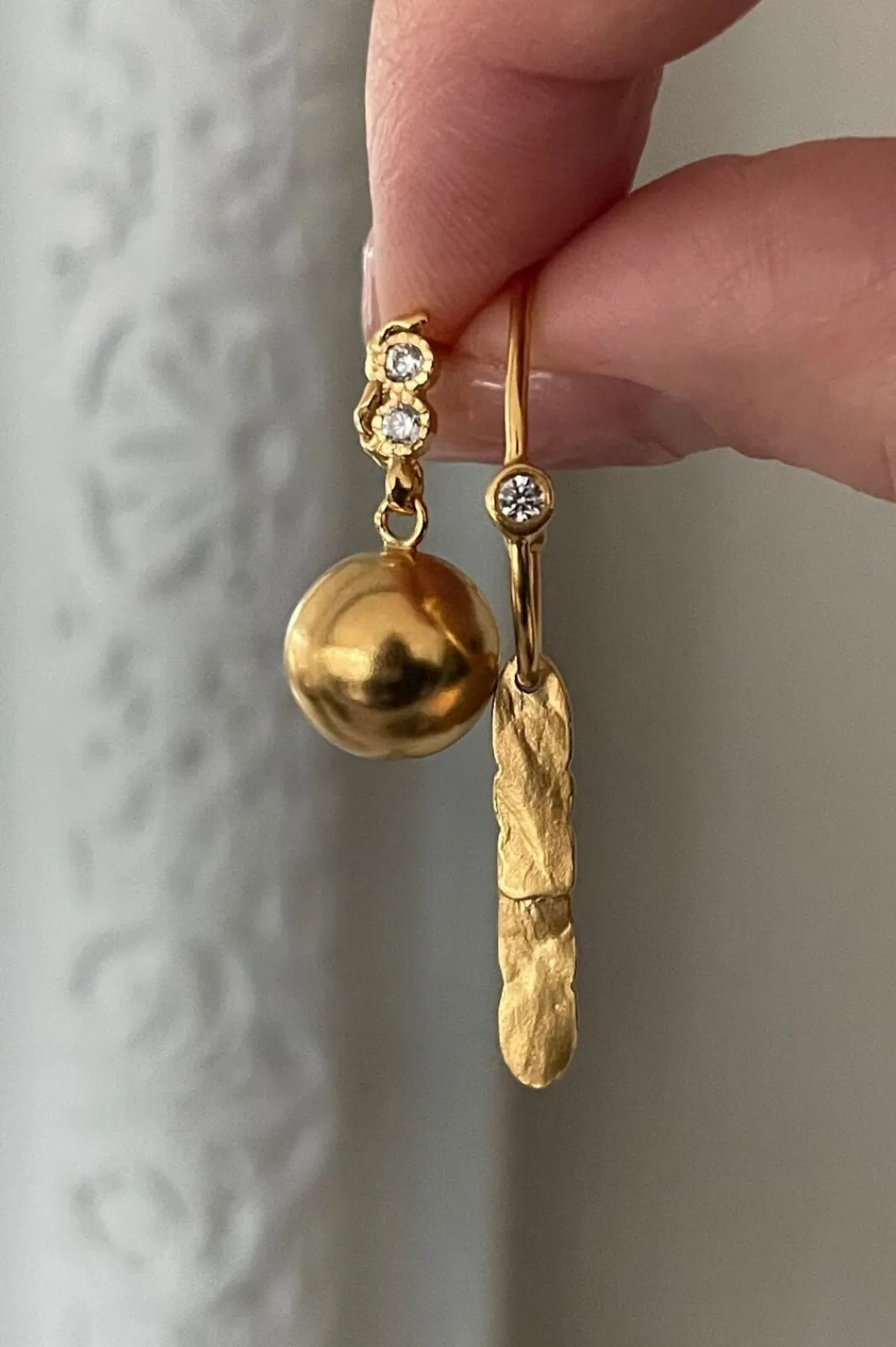 Stine A Øreringe<Twin Flow & Disco Ball Earring