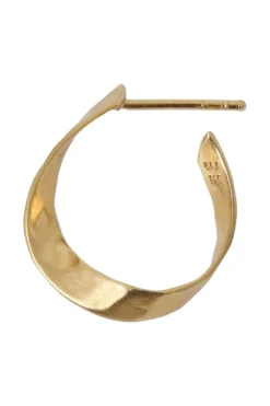 Discount Twisted Hammered Creol Earring Øreringe