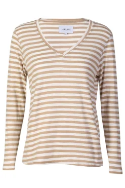 Liberte Bluser & Skjorter<Ulla-Ls-Vneck-Stripe-Tshirt 22160