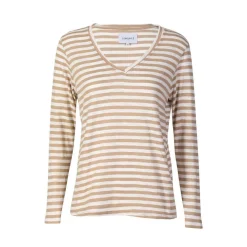 Liberte Bluser & Skjorter<Ulla-Ls-Vneck-Stripe-Tshirt 22160