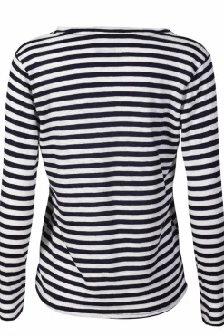 Liberte Bluser & Skjorter<Ulla-Ls-Vneck-Stripe-Tshirt 22160