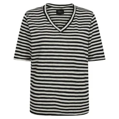 Discount Ulla-Ss-Vneck-Stripe-Tshirt T-Shirts & Toppe