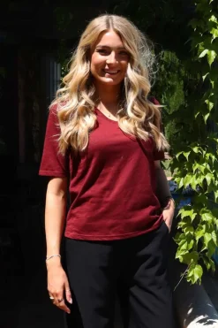 New Ulla-Ss-Vneck-Tshirt 21675 T-Shirts & Toppe