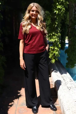 New Ulla-Ss-Vneck-Tshirt 21675 T-Shirts & Toppe