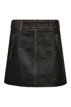 Haute L'Amitié Nederdele<Used Leather Crop Skirt HL10362