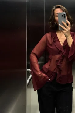 Discount Valappa Chiffon Blouse 166668 Bluser & Skjorter|Ammevenligt Tøj