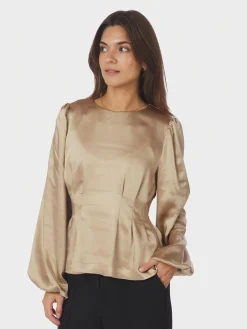 Neo Noir Bluser & Skjorter<Vanya Crushed Sateen Blouse 167481