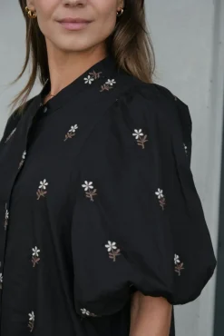 Neo Noir Kjoler<Veronica Flower Emb Dress 166846