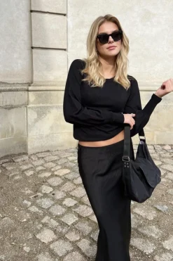 Neo Noir Nederdele<Vicky Heavy Sateen Skirt