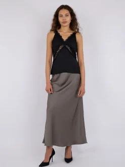 Neo Noir Nederdele<Vicky Heavy Sateen Skirt