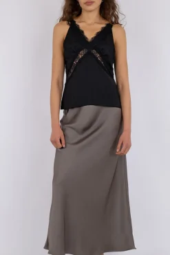 Neo Noir Nederdele<Vicky Heavy Sateen Skirt
