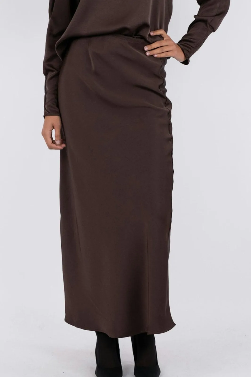 Neo Noir Nederdele<Vicky Heavy Sateen Skirt 159588