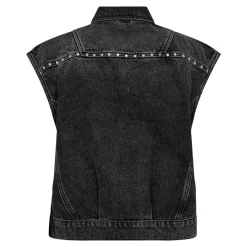 Online Vickycc Stud Denim Vest 30367 Sæt 🛍️|Veste