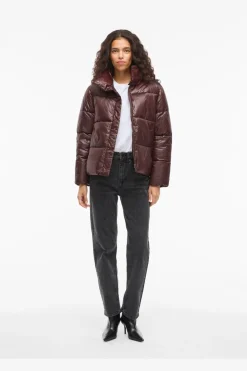 Vila Overtøj & Jakker<Vilidda L/S Shinny Puffer Short Jacket
