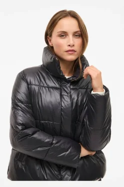 Outlet Vilidda L/S Shinny Puffer Short Jacket Overtøj & Jakker