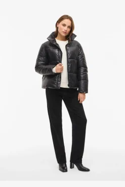 Outlet Vilidda L/S Shinny Puffer Short Jacket Overtøj & Jakker